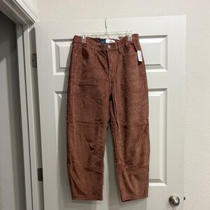 Old Navy Rust Corduroy barrel leg pants